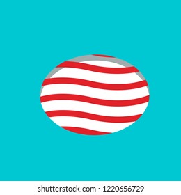 White soap with red waves on a light background.