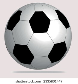 White soccer ball for soccer game recreation