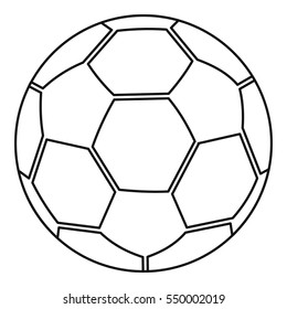 White soccer ball icon. Line illustration of white soccer ball vector icon for web