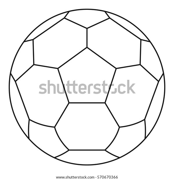 白いサッカーボールのアイコン 白い背景に白いサッカーボールのベクター画像アイコンロゴのラインイラスト のベクター画像素材 ロイヤリティフリー