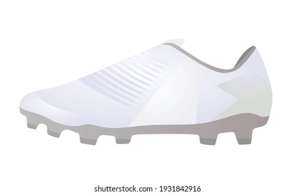 White soccer boot. vector illustration