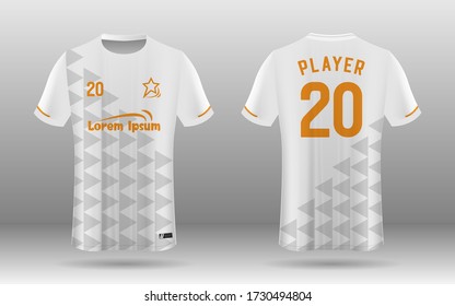 white soccer team jersey template