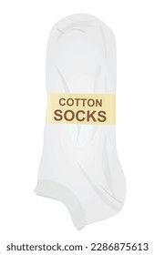 White socks pack. vector illustration