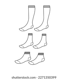 white socks sport foot vector