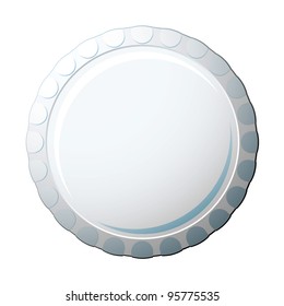 White soda pop bottle cap with copy space for advert