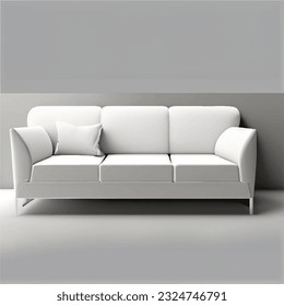 Un sofá blanco en la habitación