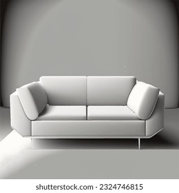 A White Sofa in Room