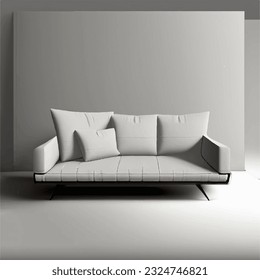 A White Sofa in Room