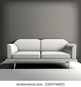 Un sofá blanco en la habitación