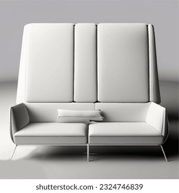 Un sofá blanco en la habitación