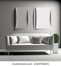 A White Sofa in Room