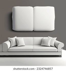 A White Sofa in Room