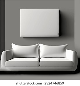 A White Sofa in Room