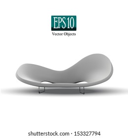 White sofa  (vector 10 eps)