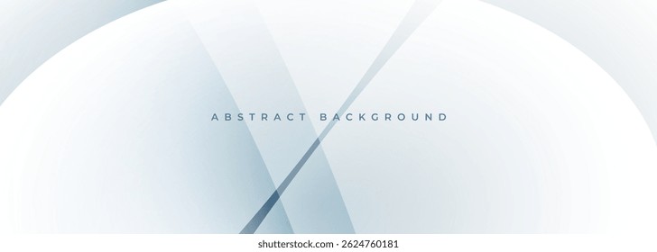 Weiß und weich blau moderner abstrakter Hintergrund mit Kurven, Wellenformen und diagonalen Linien. Vektorgrafik Breites Banner