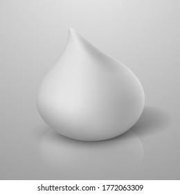 White soft foam cream background