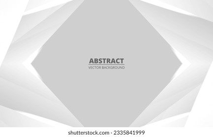 White and soft grey geometric abstract modern presentation background design. Vector illustration