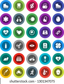 White Solid Icon Set- egg vector, stadium, bike, punching bag, boxing glove, roller Skates, fitness mat, run, weight, ambulance star, heart pulse, cross, eye, gender sign, dna, insemination, dropper
