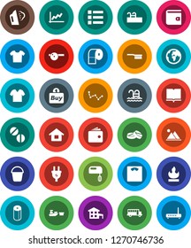 White Solid Icon Set- fetlock vector, bucket, steaming, toilet paper, book, school bus, constellation, graph, wallet, scales, pool, earth, port, flammable, pills, eye doctor hat, house, cottage, buy