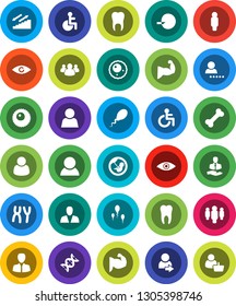 White Solid Icon Set- manager vector, man, muscule hand, stairways run, bone, client, group, disabled, eye, dna, pregnancy, insemination, chromosomes, sperm, ovule, tooth, user, login, consumer