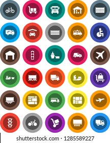 White Solid Icon Set- school bus vector, bike, Railway carriage, plane, traffic light, ship, truck trailer, sea container, delivery, car, port, consolidated cargo, warehouse, disabled, amkbulance White Solid Icon Set- school bus vector, bike, Railway carriage, plane, traffic light, ship, truck trailer, sea container, delivery, car, port, consolidated cargo, warehouse, disabled, amkbulance