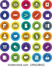White Solid Icon Set- scoop vector, cookbook, plates, egg, potato, ruler, annual report, stairways run, hoop, wood box, barcode, newspaper, touchscreen, heart pulse, dna, connect, hub, favorites