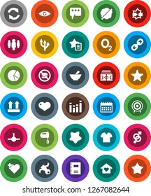 White Solid Icon Set- splotch vector, mixer, copybook, pie graph, man, calendar, stadium, target, no fastfood, oxygen, satellite, top sign, equalizer, link, favorites, heart, cross, eye, gender