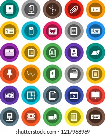 White Solid Icon Set- toilet paper vector, book, clipboard, certificate, constellation, cash, check, receipt, dollar calendar, fitness mat, money, document, thumbtack, network, attachment, plan