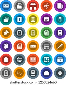 White Solid Icon Set- toilet paper vector, copybook, pen, clipboard, pin, certificate, document, constellation, exam, check, binder, dollar calendar, money, receipt, newspaper, mail, network, plan