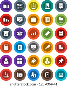 White Solid Icon Set- trash bin vector, shining window, pencil, student, pen, paper pin, exam, manager, case, clipboard, phone, receipt, sorting, classic, thumbtack, diagnostic monitor, medical room