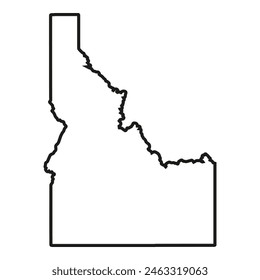 Contorno sólido blanco del estado de Idaho