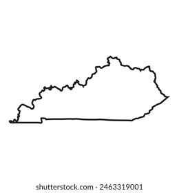 White solid outline of the state of Kentucky