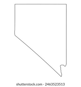 Contorno sólido blanco del estado de Nevada