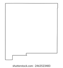 White solid outline of the state of New Mexico