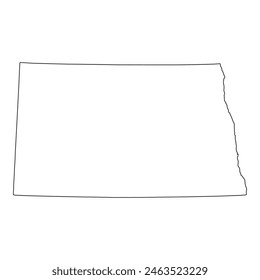 White solid outline of the state of South Dakota