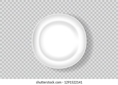 white soup plate isolated on transparent background