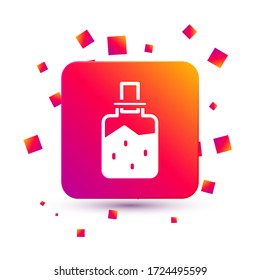 White Spa salt icon isolated on white background. Square color button. Vector Illustration