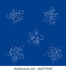 White Space Christmas Digital Banner. Light Space Invitation. Glamour Sparkle Postcard. Silver Graphic Party Postcard.