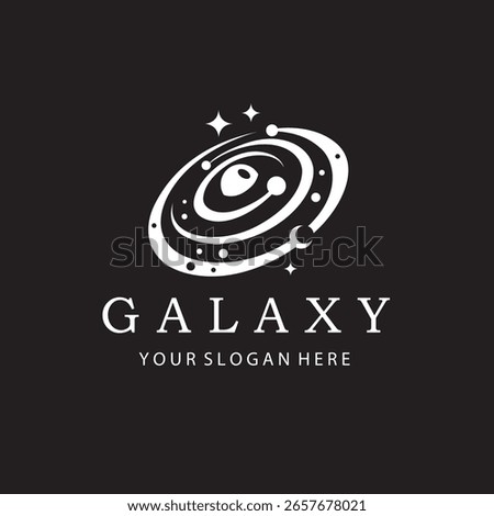 white space galaxy icon isolated on black background