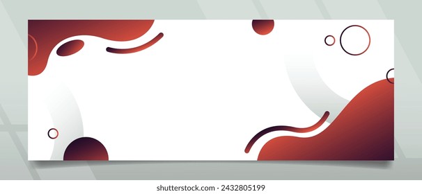 Diseño de Banner de Onda de Gradiente de Espacio Blanco