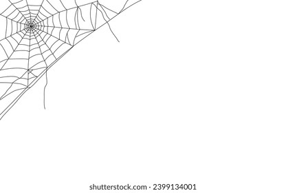 white space template with spiderweb in the corner