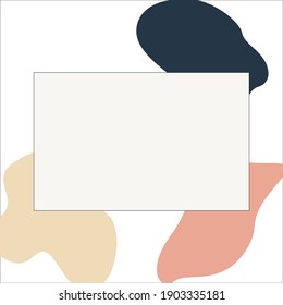 White space for text on an abstract spotted background. Abstract colored spots on a white background. Vector. Blank template quote text info design. Template for social networks stories and posts.