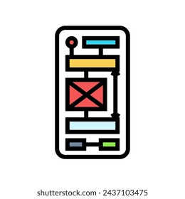 White Space UX UI Design Farbe Symbol Vektor. White Space UX UI Design Zeichen. Isolierte Symbol Illustration