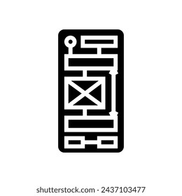 white space ux ui design glyph icon vector. white space ux ui design sign. isolated symbol illustration