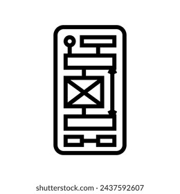 espacio en blanco ux ui diseño línea icono vector. espacio en blanco ux ui diseño signo. símbolo de contorno aislado ilustración en negro
