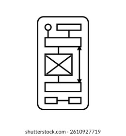 white space ux ui design line icon vector. white space ux ui design sign. isolated contour symbol black illustration