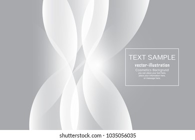 White spaces wave abstract background texture template - Copy space for desing - Vector illustration