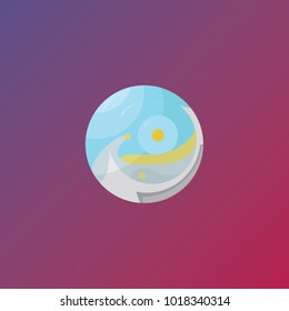 white spaceship like motorcycle vector illustration. can use for web design with science, space and fantasy topic. spaceship of the other side earth
