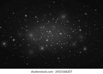 White sparkles glow. Glitter dust with lights effect. Christmas glowing background.	

