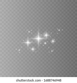 Símbolos blancos, espumosos vectorial. El conjunto de estrellas vectoriales originales chispa icono. Pirotecas brillantes, decoraciones brillantes, relámpagos brillantes.  